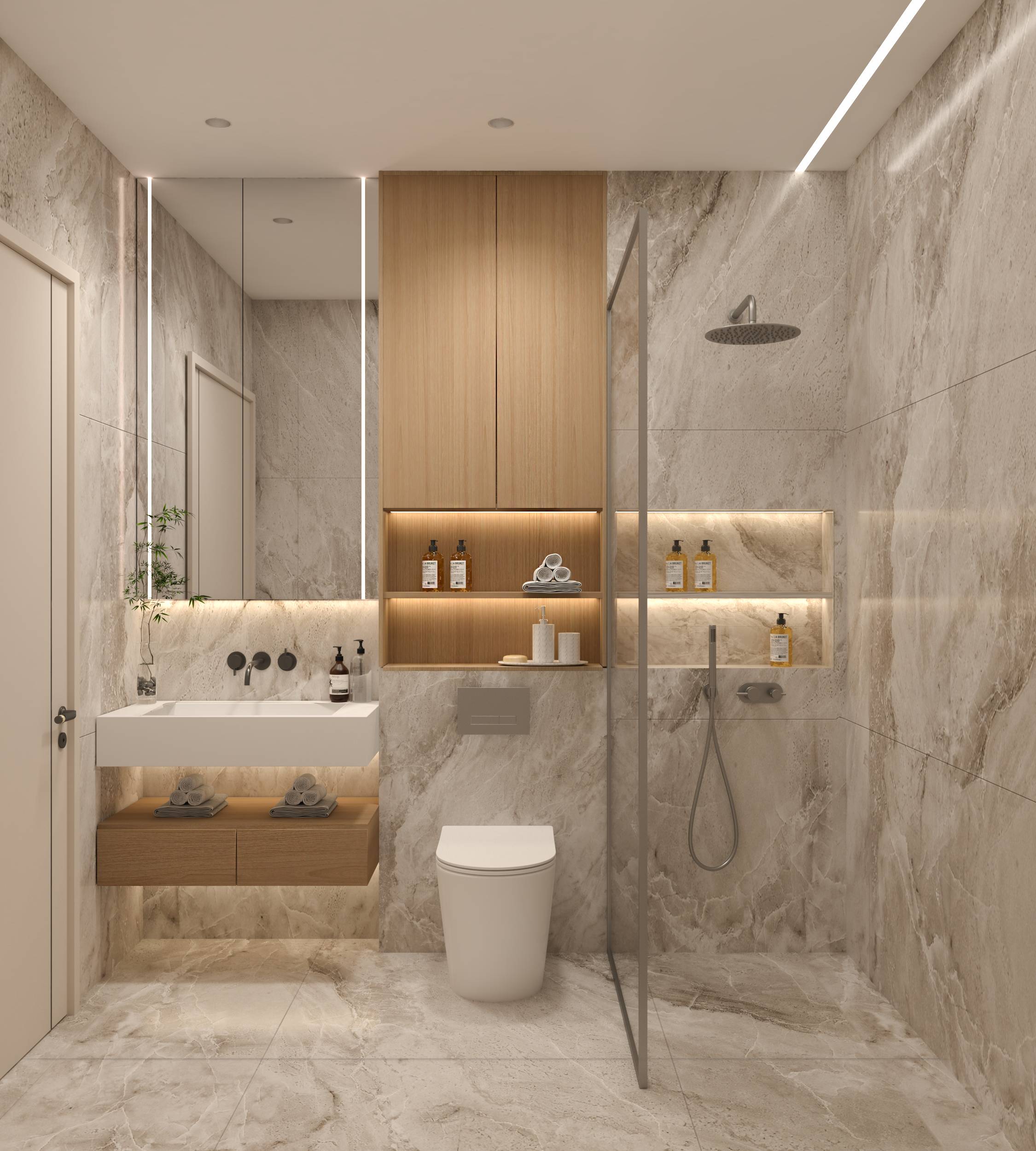 v33 one bedroom flat 102 & 202 interior 4 bathroom