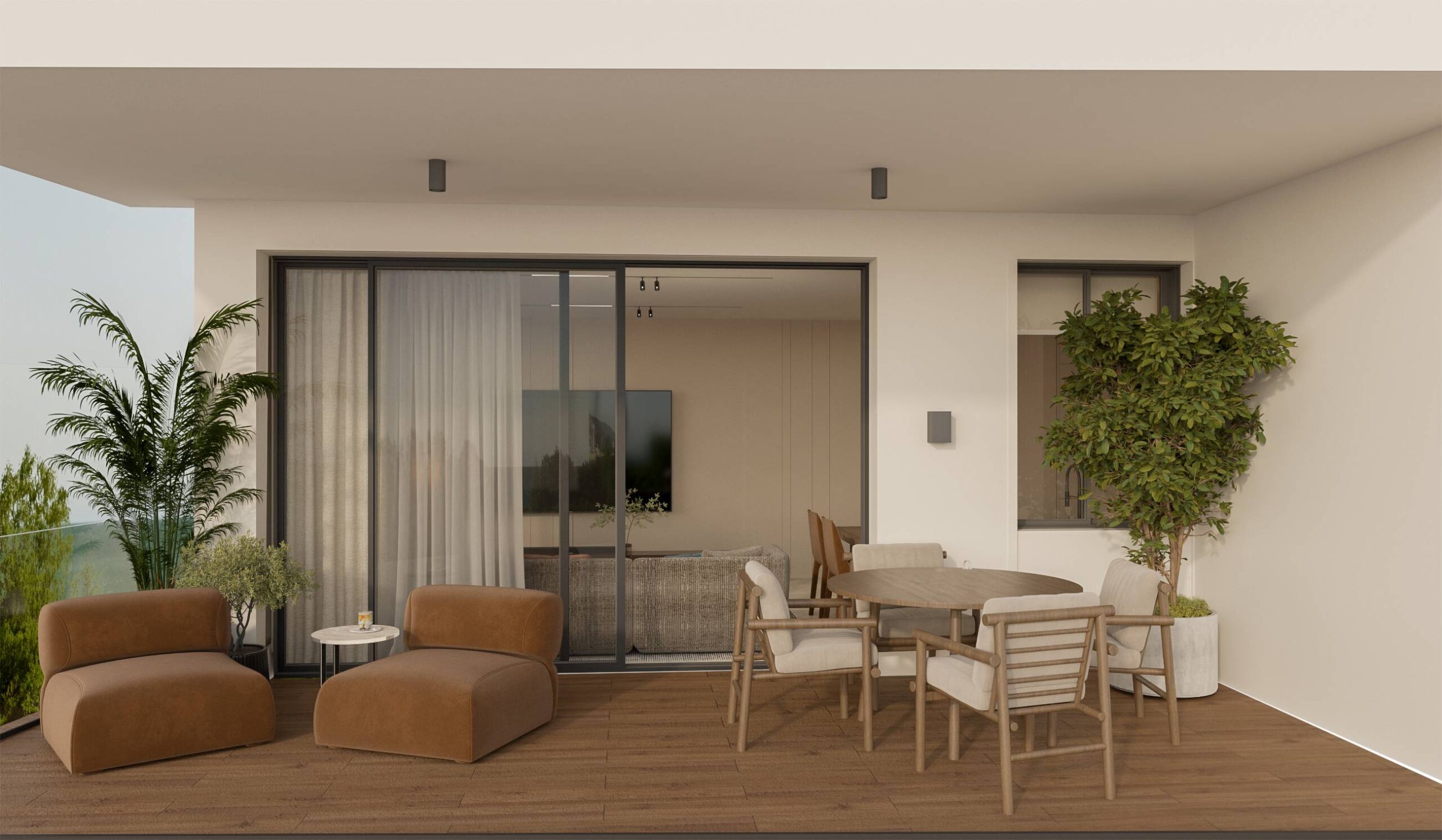 v33 two bedroom flat 103 & 203 interior 1 balcony