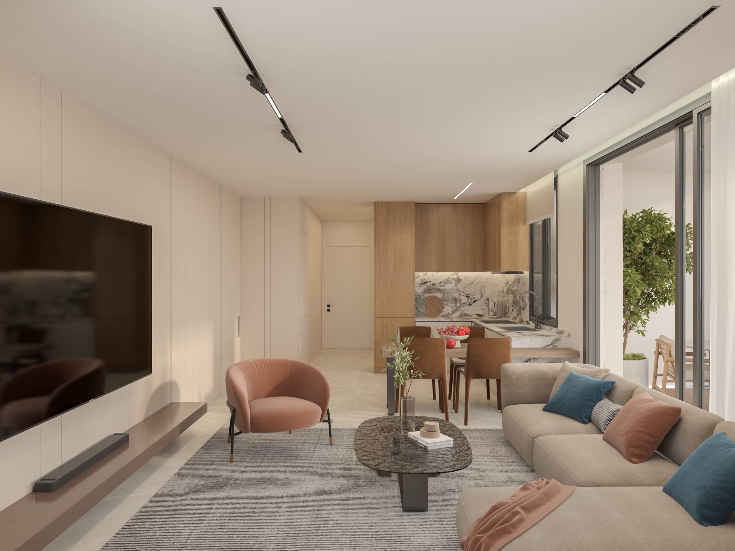 v33 two bedroom flat 103 & 203 interior 8 overview